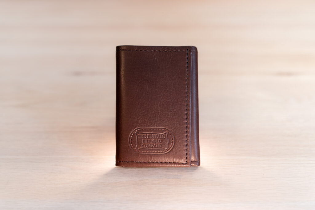 Mens Leather Trifold Wallet - Made In Usa - Brown Mens Leather Trifold Wallet - Made In Usa - Brown
