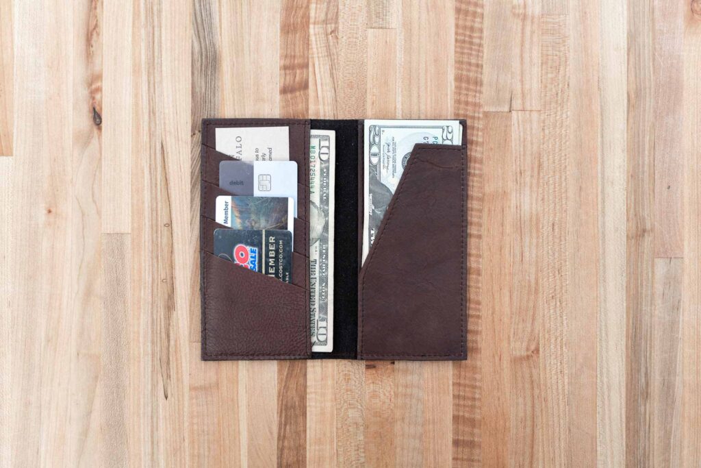 Leather Checkbook Wallet - Made in USA Leather Checkbook Wallet - Made in USA