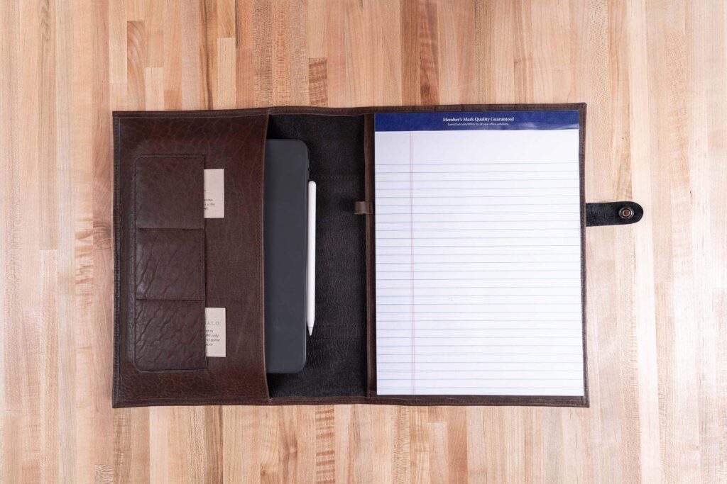 Black And Brown Leather Legal Pad Portfolio - Inside - Made In Usa Black And Brown Leather Legal Pad Portfolio - Inside - Made In Usa