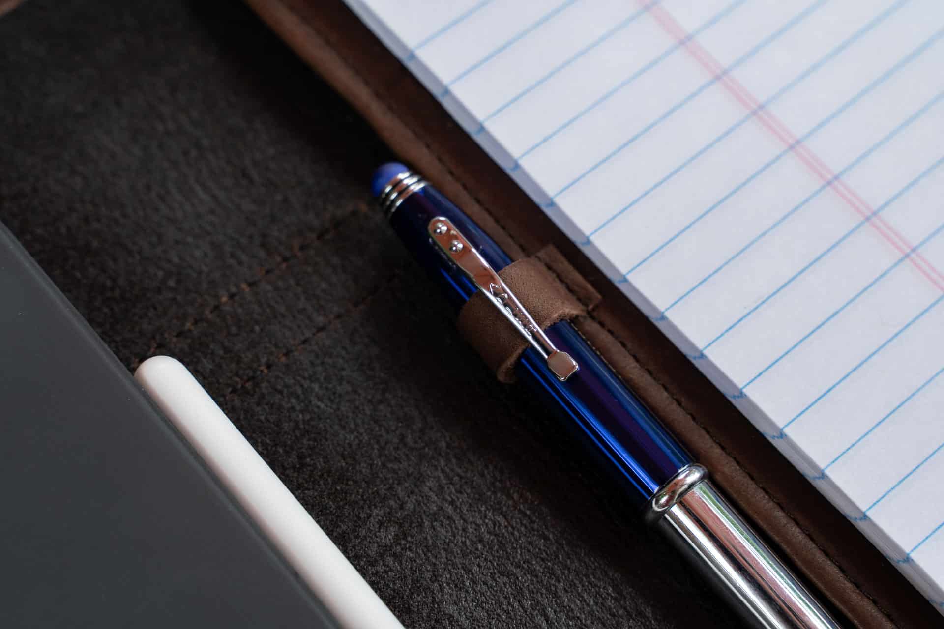 Black And Brown Leather Legal Pad Portfolio - Pen Holder - Made In Usa Black And Brown Leather Legal Pad Portfolio - Pen Holder - Made In Usa