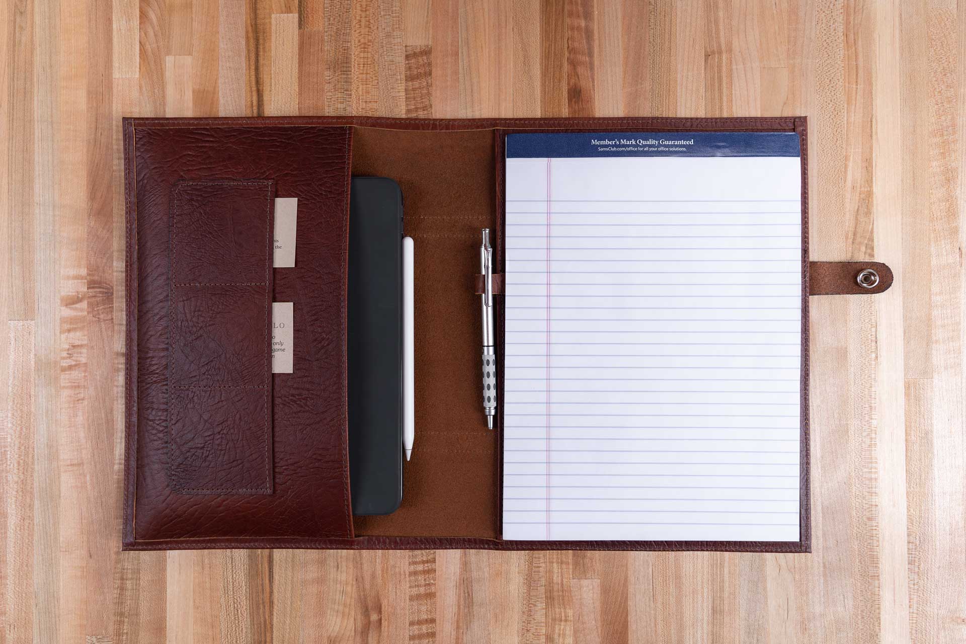Russet Red Leather Legal Pad Portfolio - Inside With Ipad Pro 11&Quot; - Made In Usa Russet Red Leather Legal Pad Portfolio - Inside With Ipad Pro 11&Quot; - Made In Usa