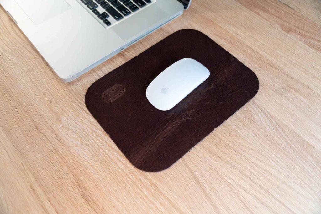 Brown Leather Mouse Pad - Made In Usa Brown Leather Mouse Pad - Made In Usa