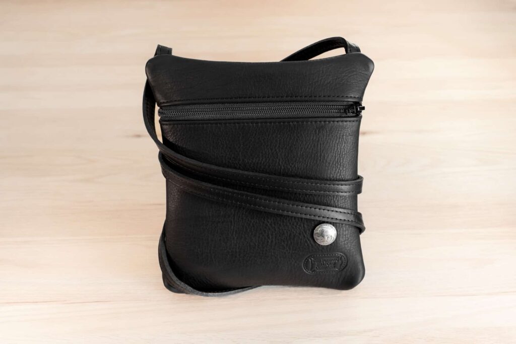 Black Leather Travel Purse - Made In Usa Black Leather Travel Purse - Made In Usa