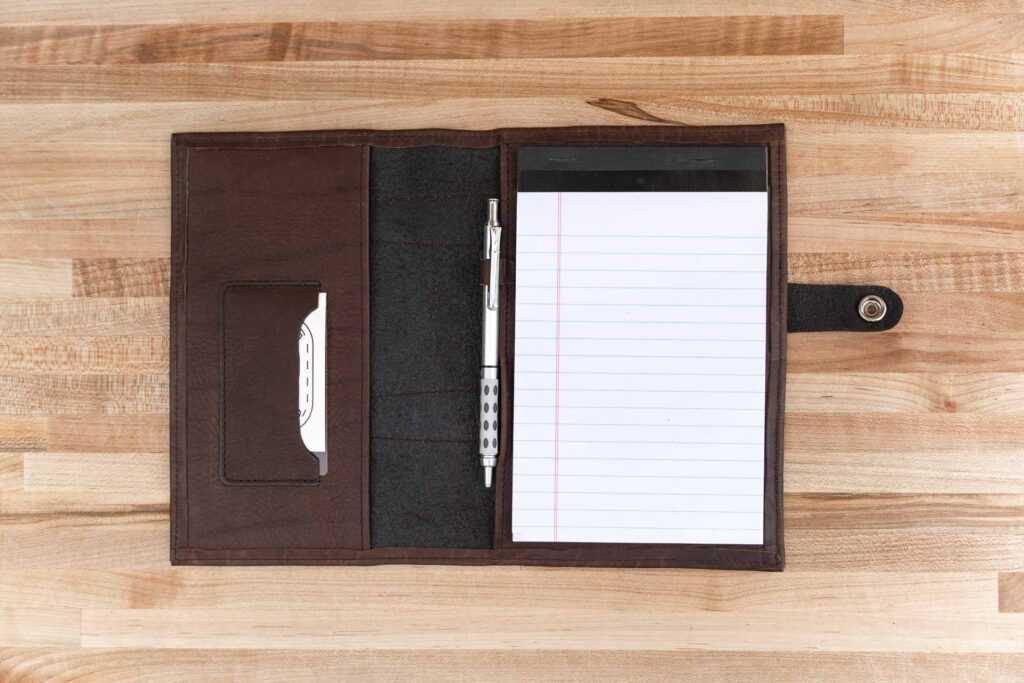 Jr Legal Pad Cover - Brown Leather - Made In Usa - 5X7 Pad Holder Jr Legal Pad Cover - Brown Leather - Made In Usa - 5X7 Pad Holder
