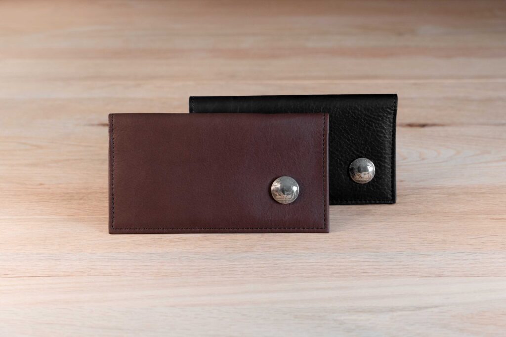 Leather Checkbook Cover With Buffalo Nickel - Made In Usa Leather Checkbook Cover With Buffalo Nickel - Made In Usa