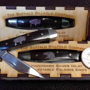 Pocket Knife Sterling Silver Inlay - Buffalo Billfold Company