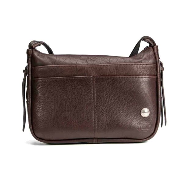 Dakota Buffalo Leather Purse - Brown - Made in USA