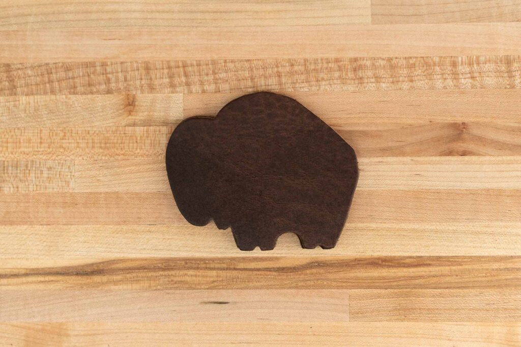 Buffalo Leather Coasters - Made In Usa Buffalo Leather Coasters - Made In Usa