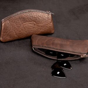 Buffalo Leather Guitar Pick Case - Made in America - Buffalo Billfold Company