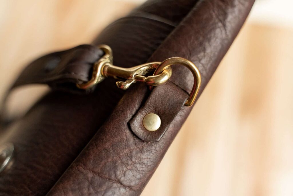 Vintage Leather Briefcase - Made In Usa - Brass Hardware Vintage Leather Briefcase - Made In Usa - Brass Hardware