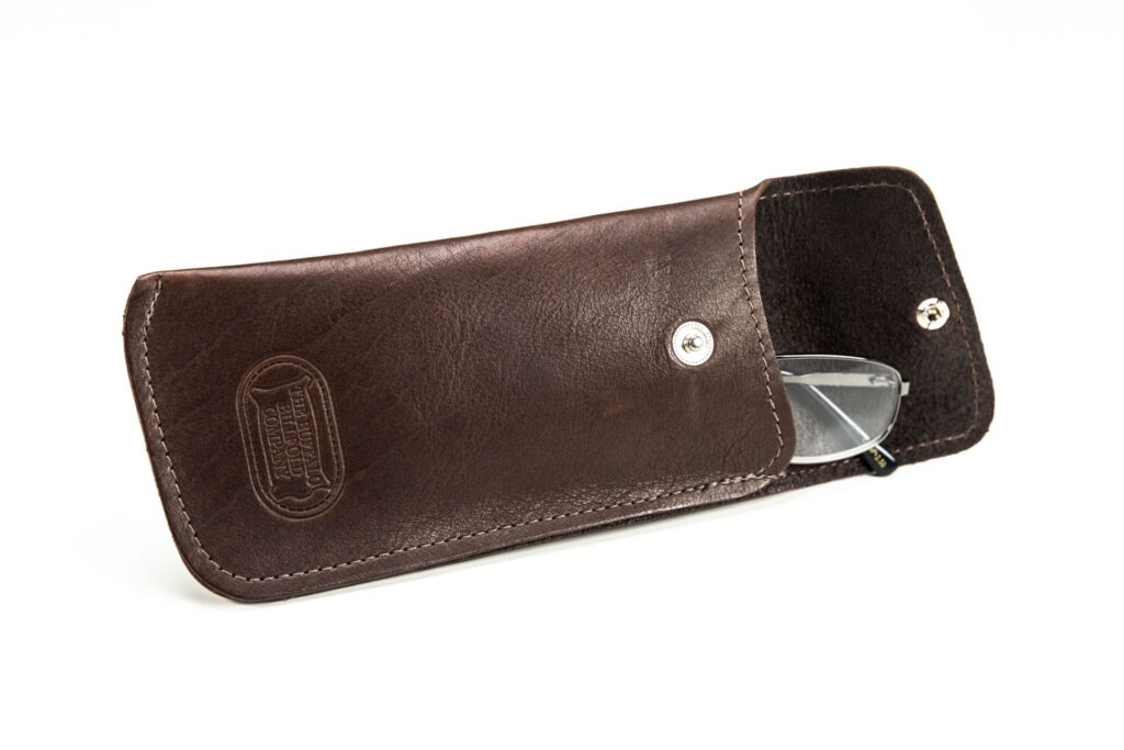 Mens Leather Glasses Case - Bison Leather - Brown - Made In Usa Mens Leather Glasses Case - Bison Leather - Brown - Made In Usa - Buffalo Billfold Company