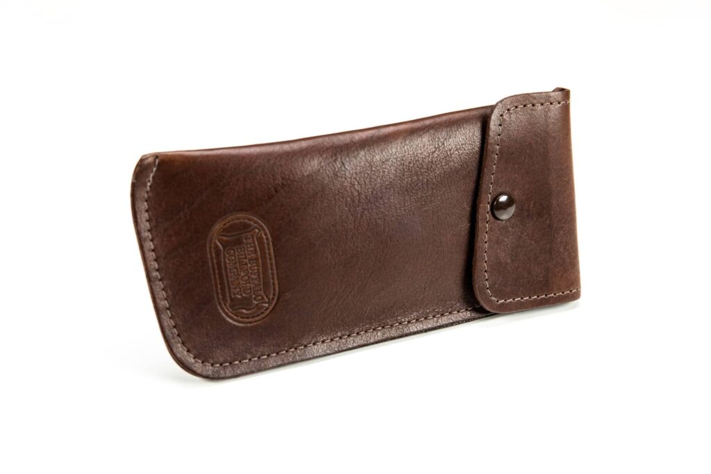 Mens Brown Leather Glasses Case - Bison Leather - Made In Usa Mens Brown Leather Glasses Case - Bison Leather - Made In Usa