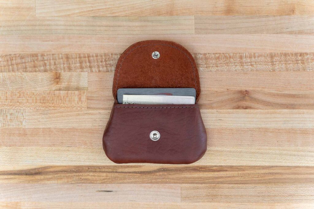 Snap Coin Purse - Red Leather Snap Coin Purse - Red Leather