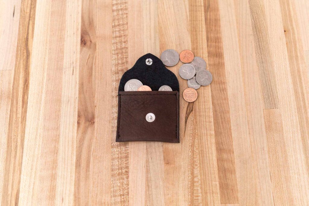 Small Coin Purse With Snap - Made In Usa