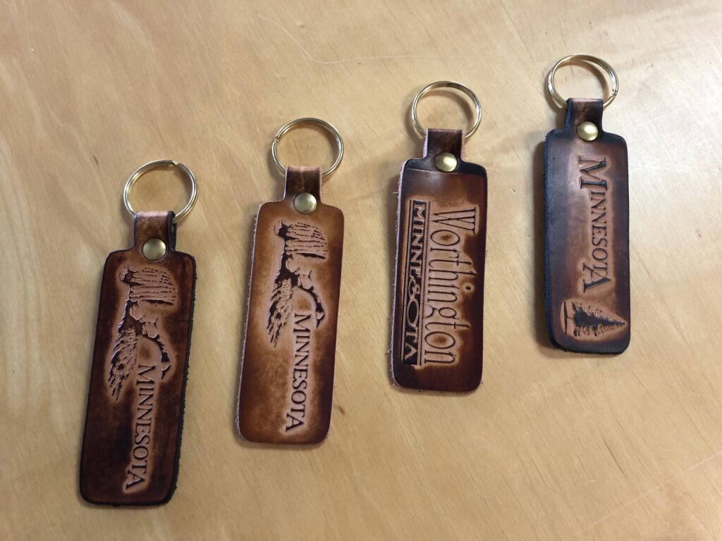 Minnesota Leather Keychains - Made in Minnesota Minnesota Leather Keychains - Made in Minnesota