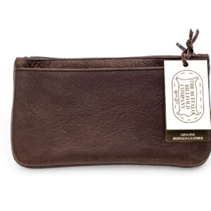 Large Leather Zipper Pouch - Travel Organizer - Made in USA