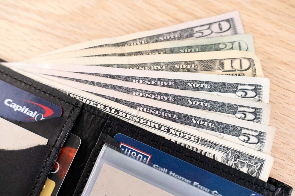 Bill Slot In The Rfid Wallet Holds Usd Currency Bill Slot In The Rfid Wallet Holds Usd Currency