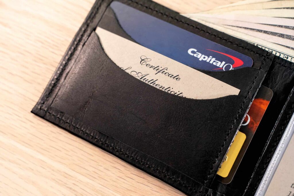 Six Leather Card Slots With Rfid Protection Six Leather Card Slots With Rfid Protection
