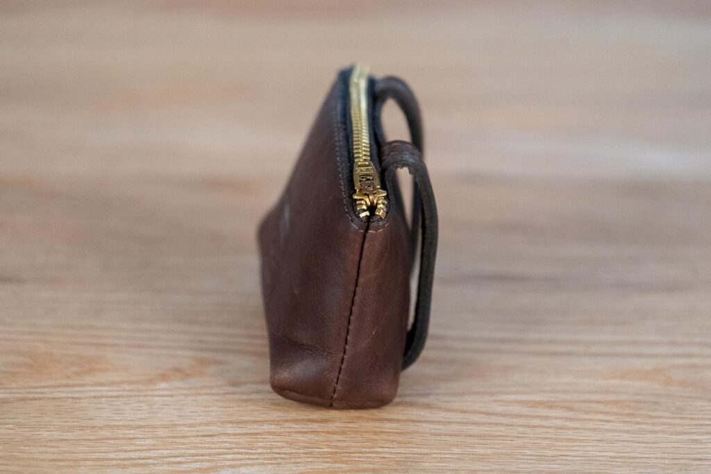Leather Belt Pouch - Brass Zipper - Side - Made In Usa Leather Belt Pouch - Brass Zipper - Side - Made In Usa