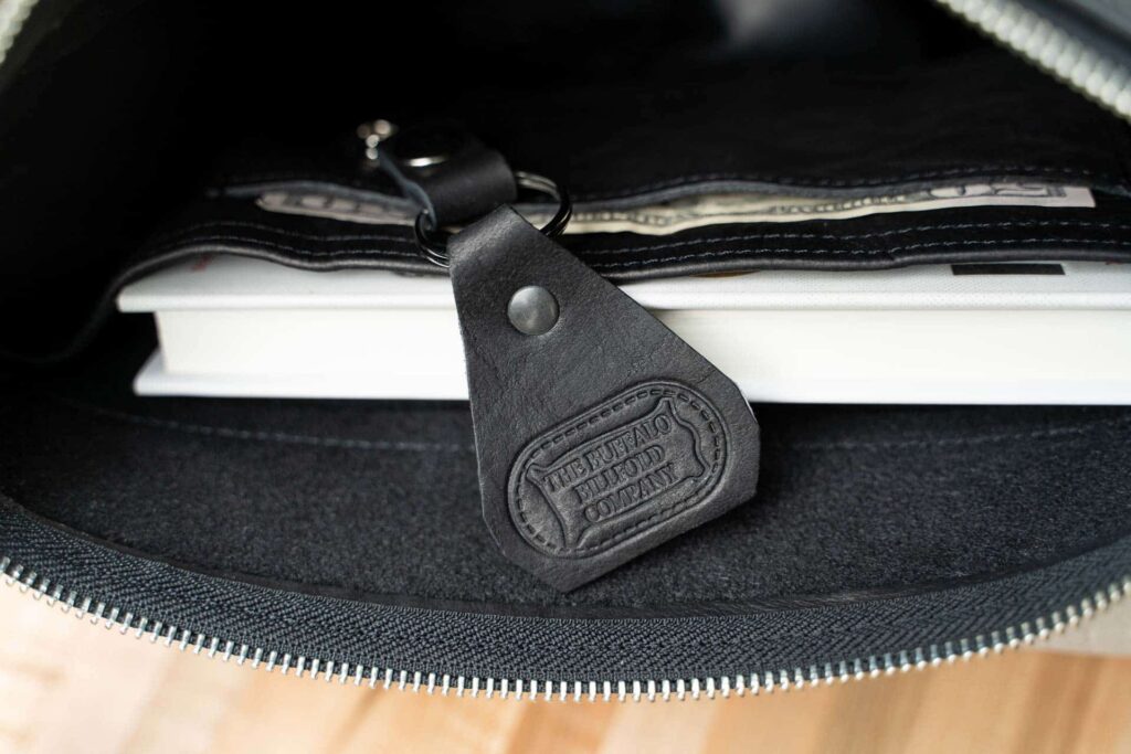 Dakota Purse - Buffalo Leather - Black - Made In Usa - Keyring Dakota Purse - Buffalo Leather - Black - Made In Usa - Keyring