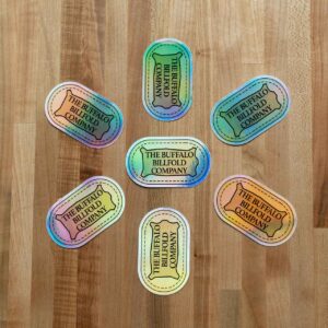 Holographic Sticker 2x3 Buffalo Billfold Company