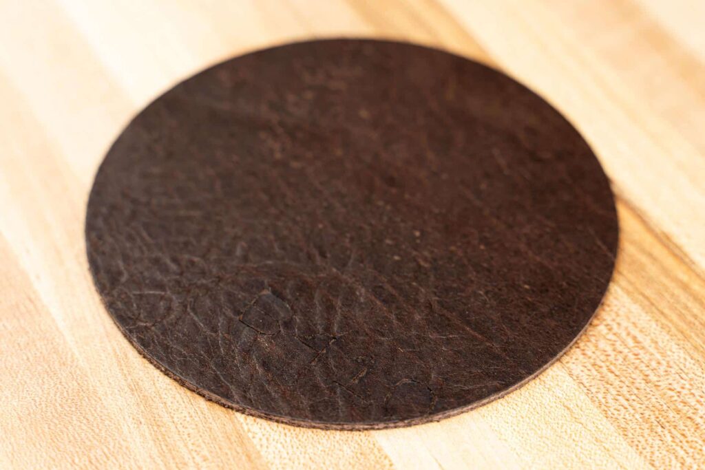 Round Leather Coasters - Real Full Grain Leather - Made In Usa Round Leather Coasters - Real Full Grain Leather - Made In Usa