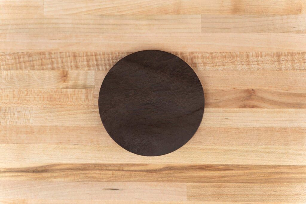 Round Leather Coasters - Brown Round Leather Coasters - Brown