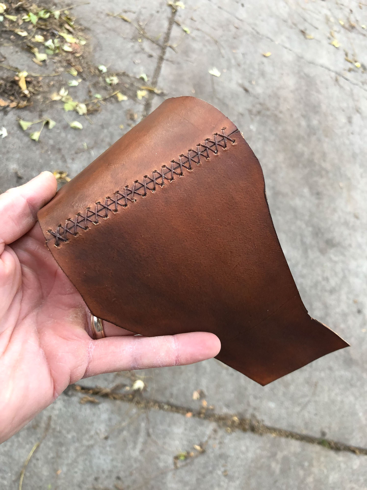 Brown-Leather-Armor-Face-Guard How To Make Leather Armor