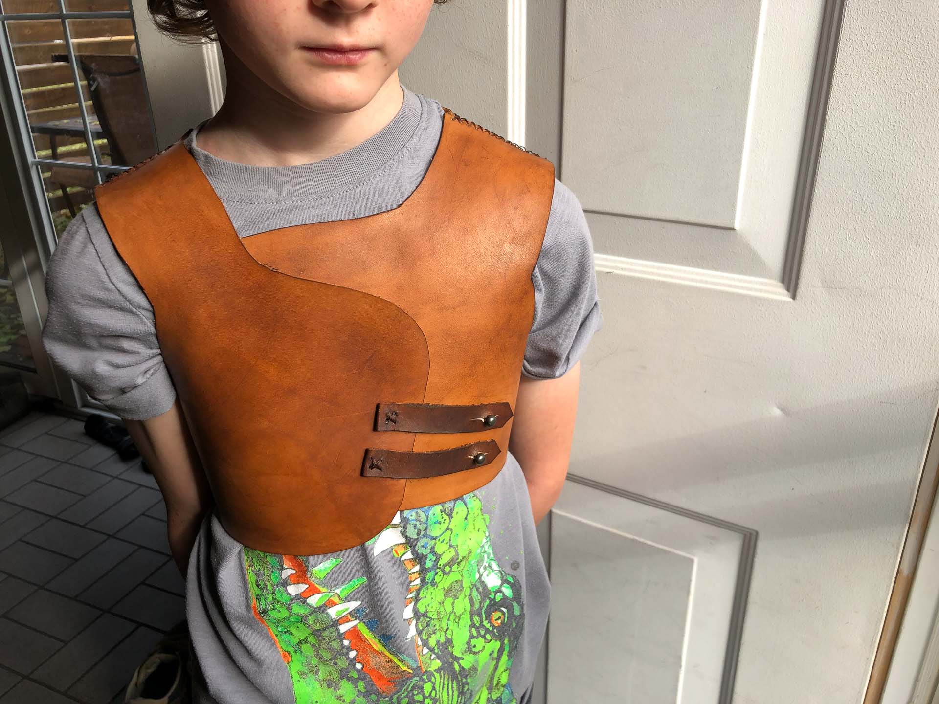 Leather Armor Vest - Fitting Leather Armor Vest - Fitting