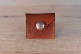 Leather Coin Purse With Bison Nickel