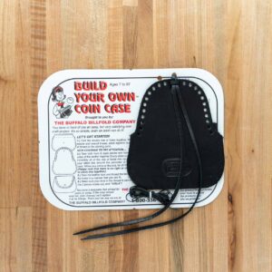 Leather Coin Pouch Kit - DIY Coin Case - Black