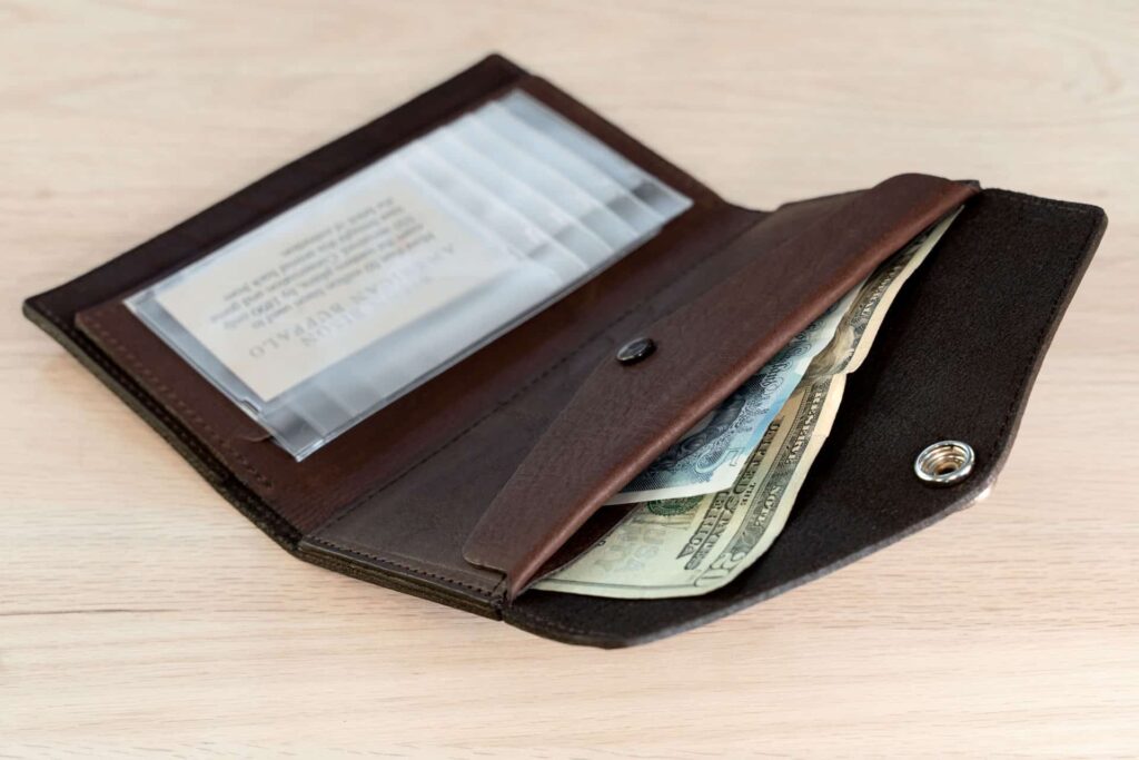 Store Credit Cards In This Brown Leather Envelope Clutch Store Credit Cards In This Brown Leather Envelope Clutch