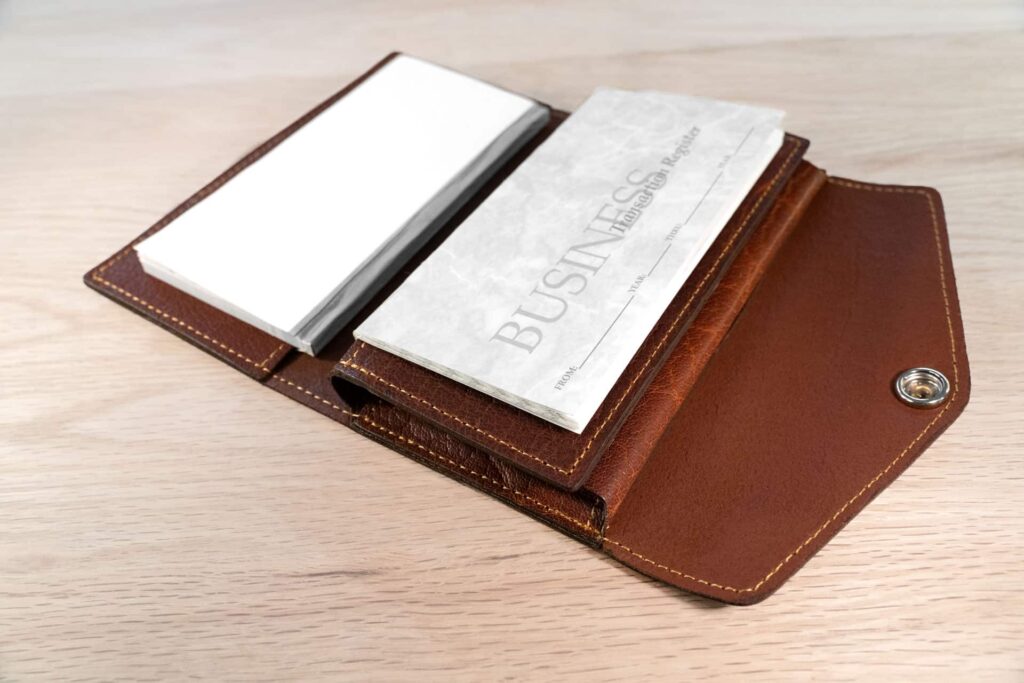 Checkbook Holder Inside The Leather Envelope Clutch Wallet Leather Envelope Clutch Wallet - Checkbook Holder