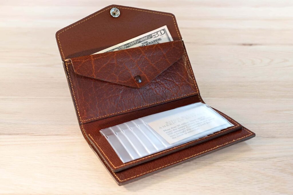 Inside of the Red Leather Envelope Clutch Wallet Red Leather Envelope Clutch Wallet