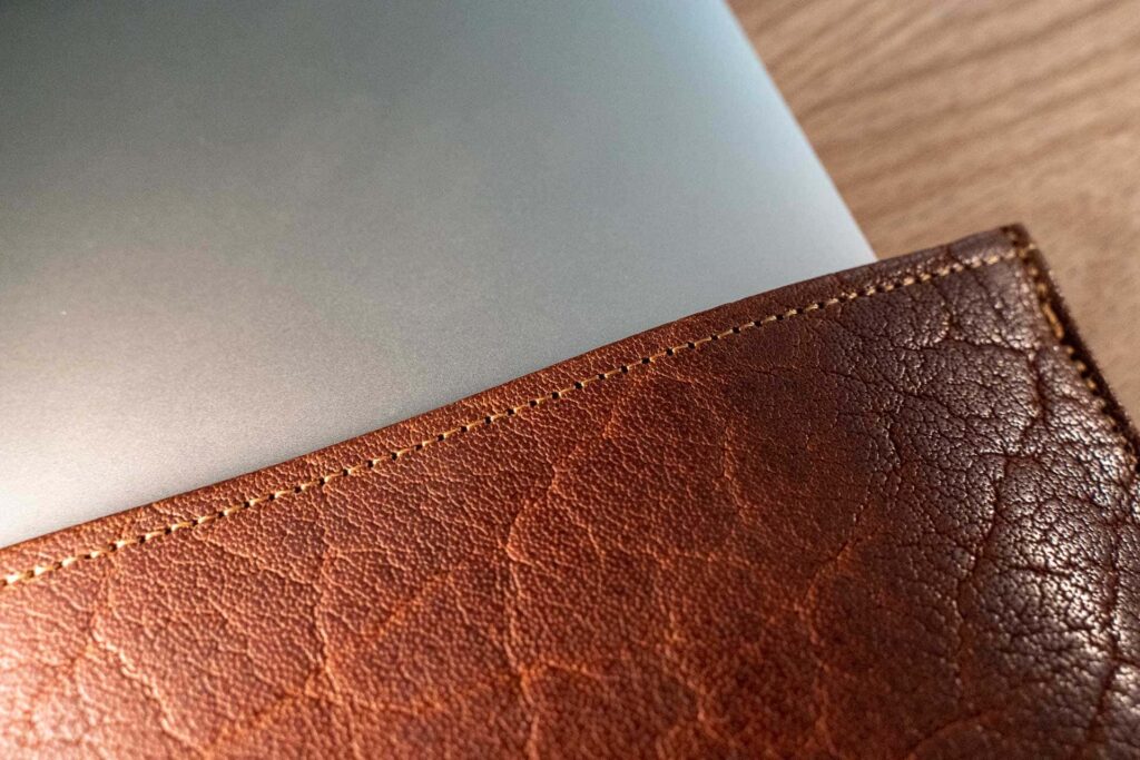 Macbook-Pro-Red-Leather-Sleeve-Rolled-Edges Macbook Pro Leather Sleeve