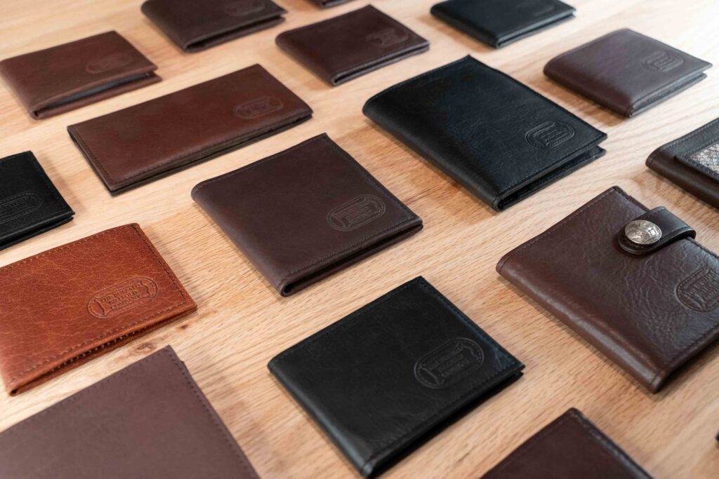 Bifold Leather Wallets - Made in USA A variety of Bison Leather Bifold Wallets for men and women - Made in USA