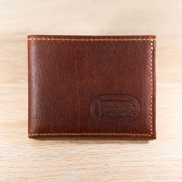 Buffalo Billfold - Red - Shrunken Bison Leather