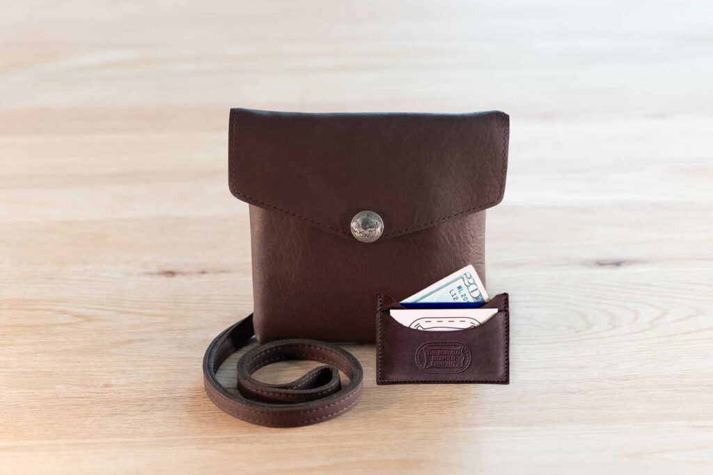 HMK Purse and Minimalist Wallet Set - Brown