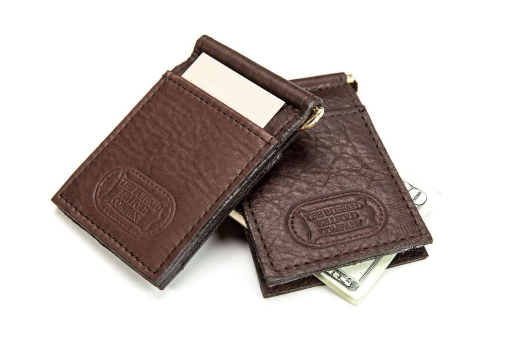 Money Clip Card Holder Wallet - Brown Money Clip Card Holder Wallet - Brown