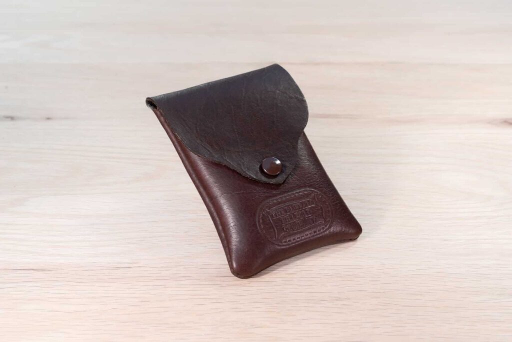 Profile View Of Brown Business Card Holder Profile View Of Brown Business Card Holder