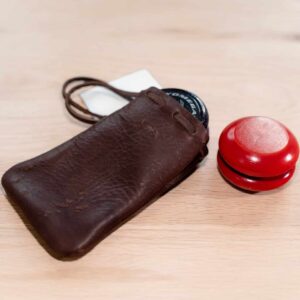 Yoyo Bag with fireball yoyo and wood yoyo inside