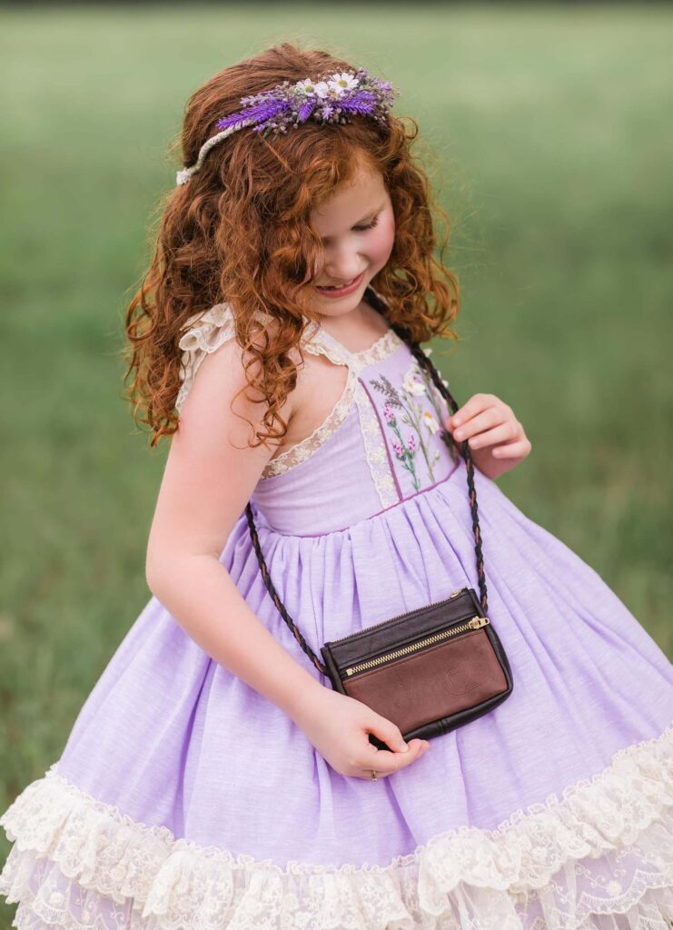 Small Zipper Bag With Braided Leather Strap For Kids Small Zipper Bag With Braided Leather Strap For Kids