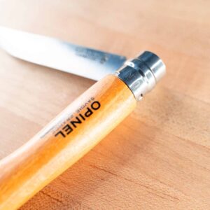 Opinel No.7 Carbon Steel Folding Knife with Leather Case