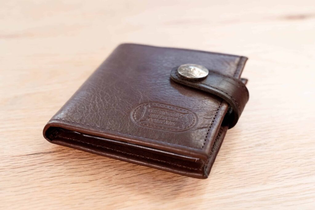 Our Snap Closure Wallet Is Handmade With Full Grain Leather Our Snap Closure Wallet Is Handmade With Full Grain Leather