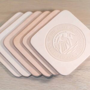 Minnesota State Seal - Leather Coasters - Made in MN, USA
