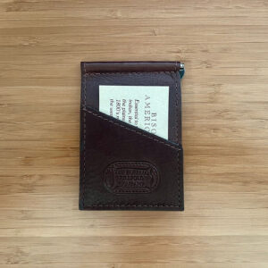 Leather Card Holder with Money Clip - Front