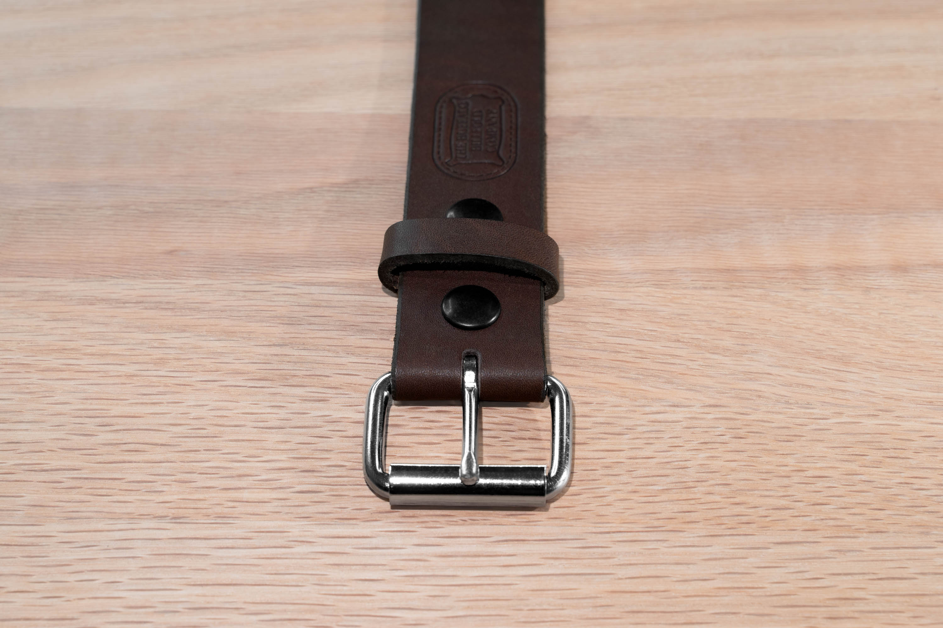 Mens Wide Brown Leather Belt With Removable Buckle - 1.5 Inches Mens Wide Brown Leather Belt With Removable Buckle - 1.5 Inches