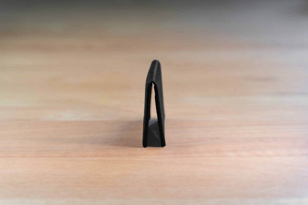 Slim Profile Of The Black Bifold Leather Card Holder With Id Window Slim Profile Of The Black Bifold Leather Card Holder With Id Window