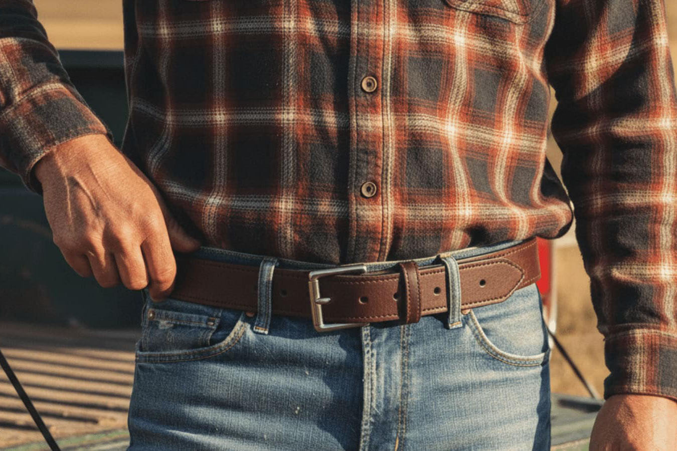 Bison Leather Belts - Made In Usa