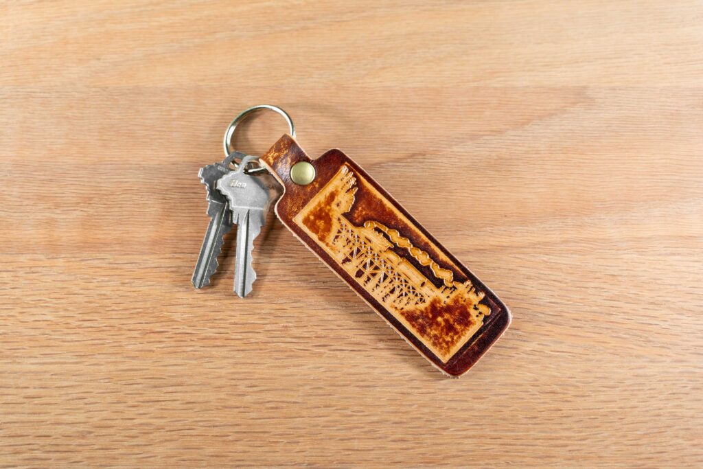 William Crooks Train - Minnesota Leather Key Chain